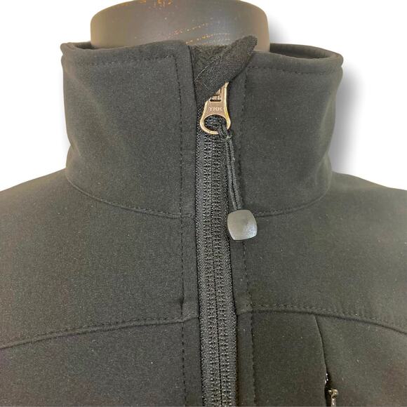 Black scuba utility windbreaker jacket by Fjall, ladies small fleece lined coat - Picture 5 of 9